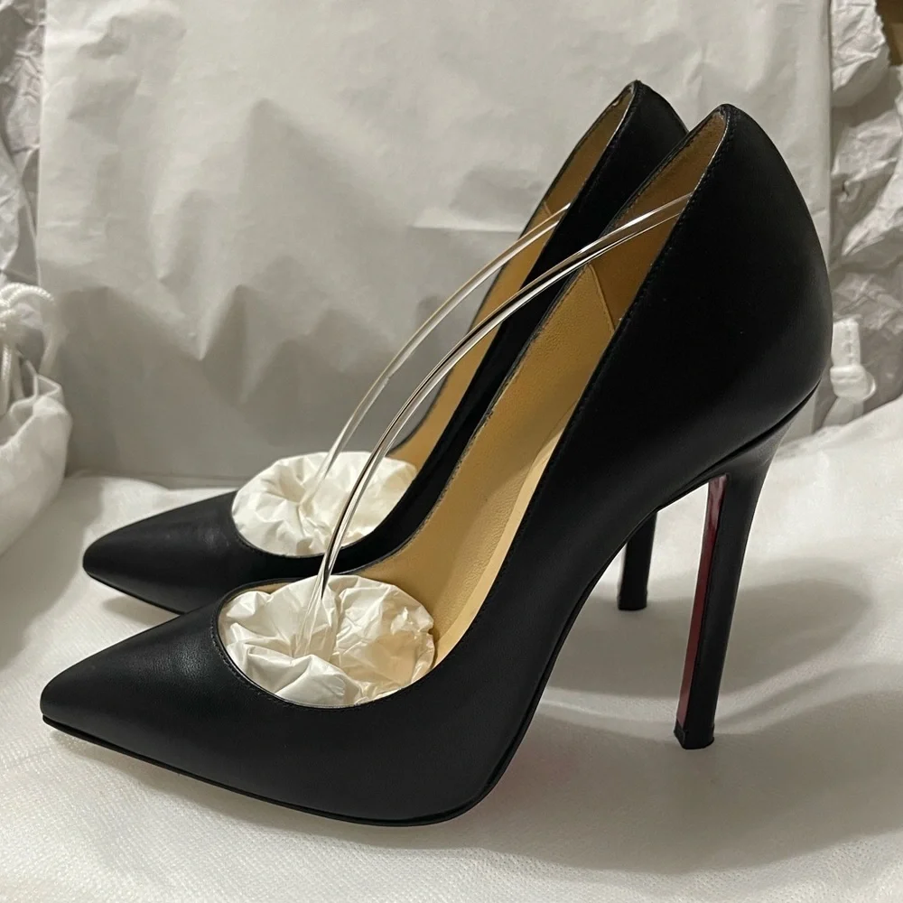 Christian Louboutin Kate’s in 100mm. Black Napa leather. EU34 100% authentic